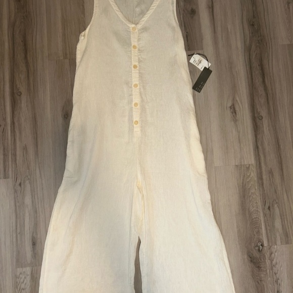 LACAUSA NWT Revolve Elderflower Ivory Women's Jumpsuit | Size MEDIUM - Picture 2 of 5